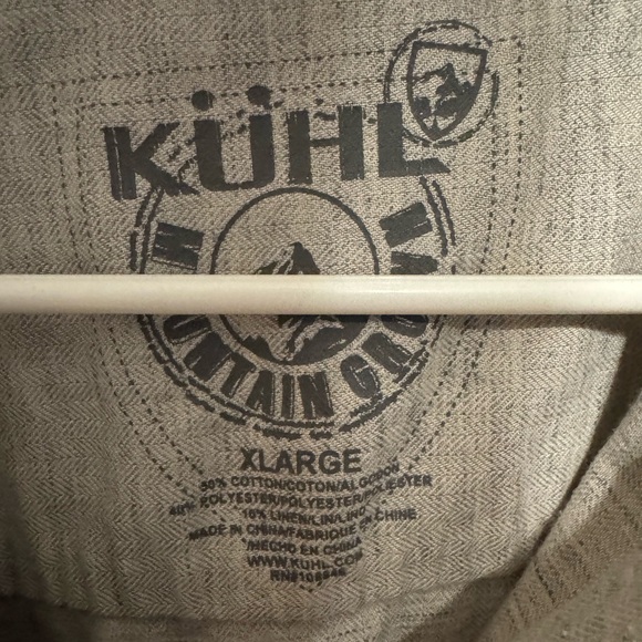 KUHL men’s Button Down Shirt, Color: Stone, Size: XL - Picture 3 of 6